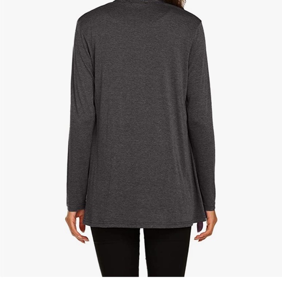 Cárdigan abierto y drapeado