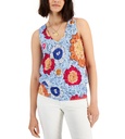 Blusa con cuello en V y estampado