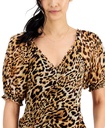 Blusa de malla mangas abullonadas
