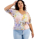 Blusa fruncida en la parte delantera