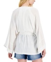 Blusa de gasa arrugada metalizada