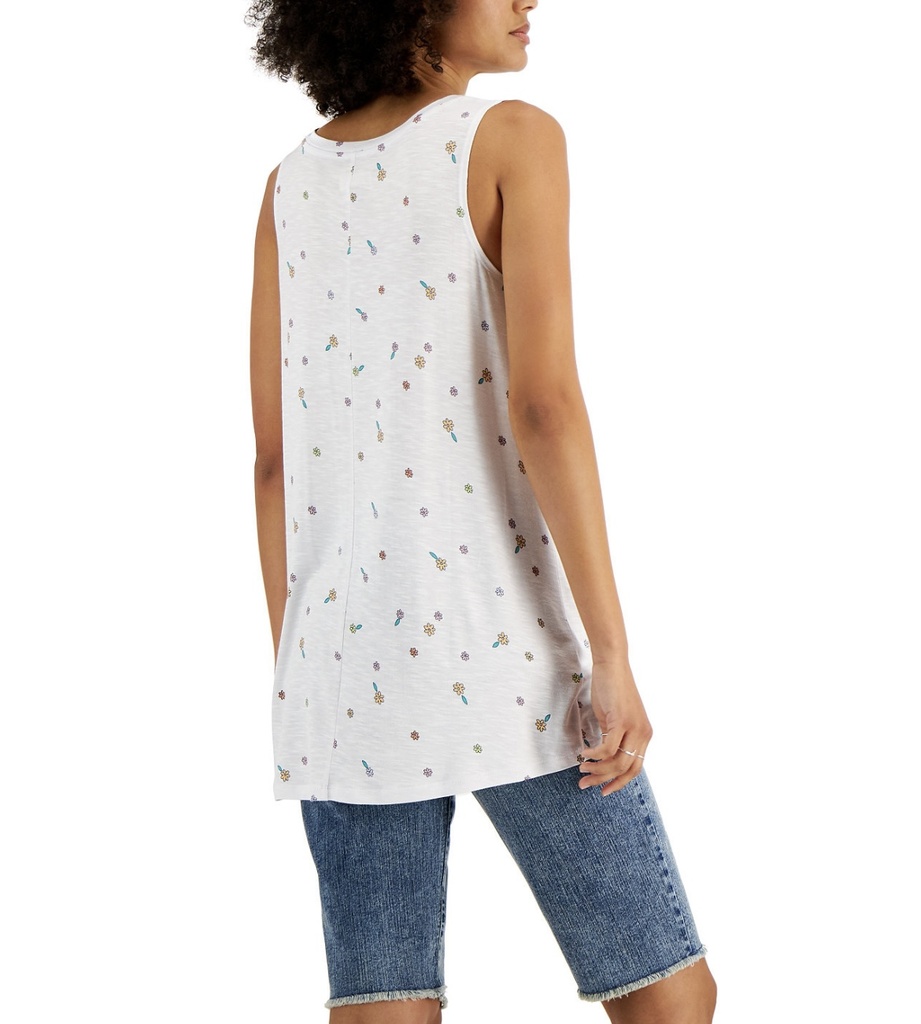 Camiseta sin mangas cuello en V