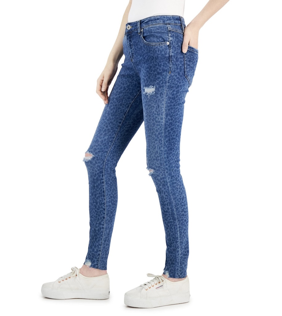 Jeans con estampado de leopardo