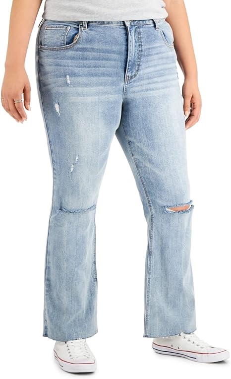 Jeans de tiro alto pierna acampanado