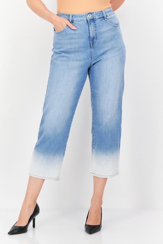 Jeans Capri rectos diseño Tie dye