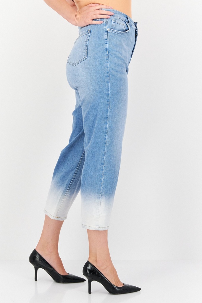 Jeans Capri rectos diseño Tie dye