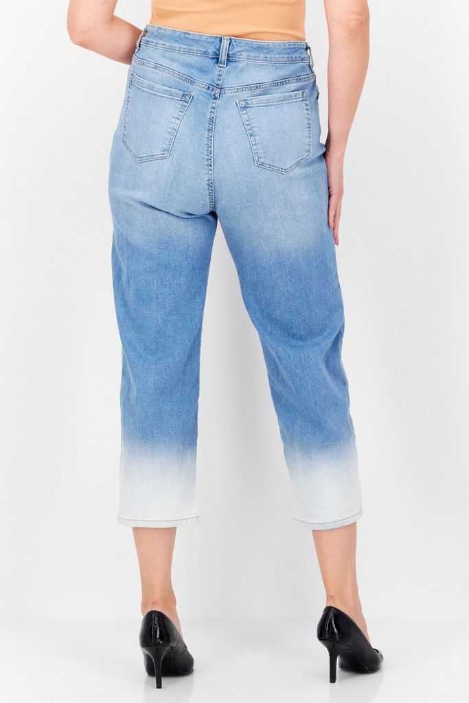 Jeans Capri rectos diseño Tie dye