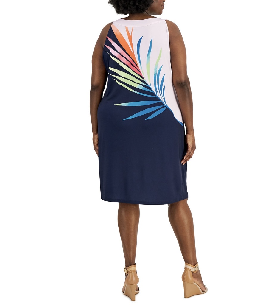 Vestido cuello redondo sin mangas