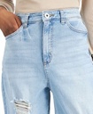 Jeans Mom de tiro alto y rotos