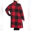 Abrigo escoces con cuello de solapa