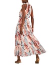 vestido sin mangas escote en v cuello redondo