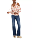 Blusa fruncida con hombros descubiertos