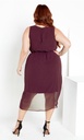 Vestido con escote cruzado cintura elastica