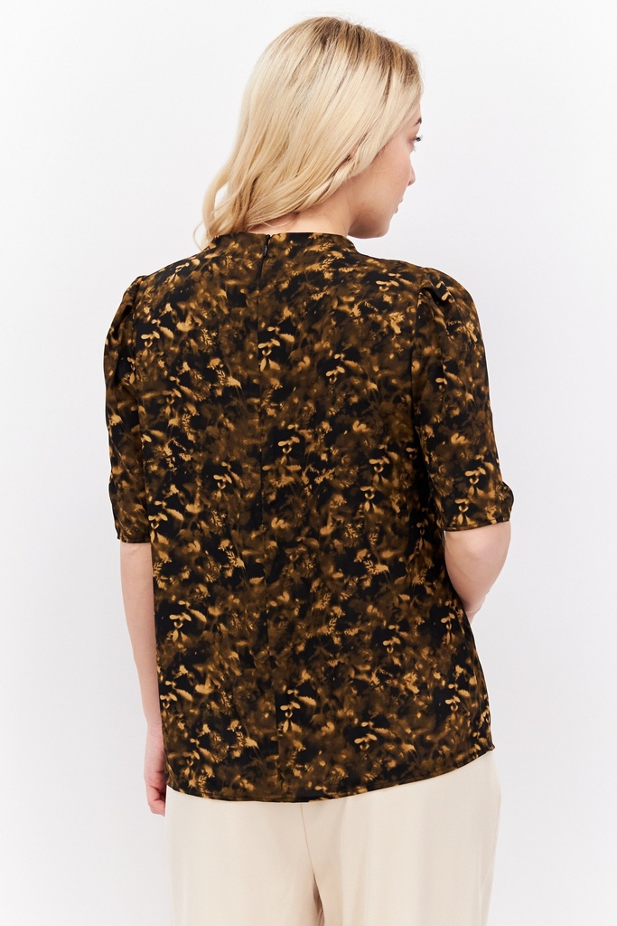 Blusa manga corta cuello redondo