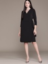 Vestido recto traslapado
