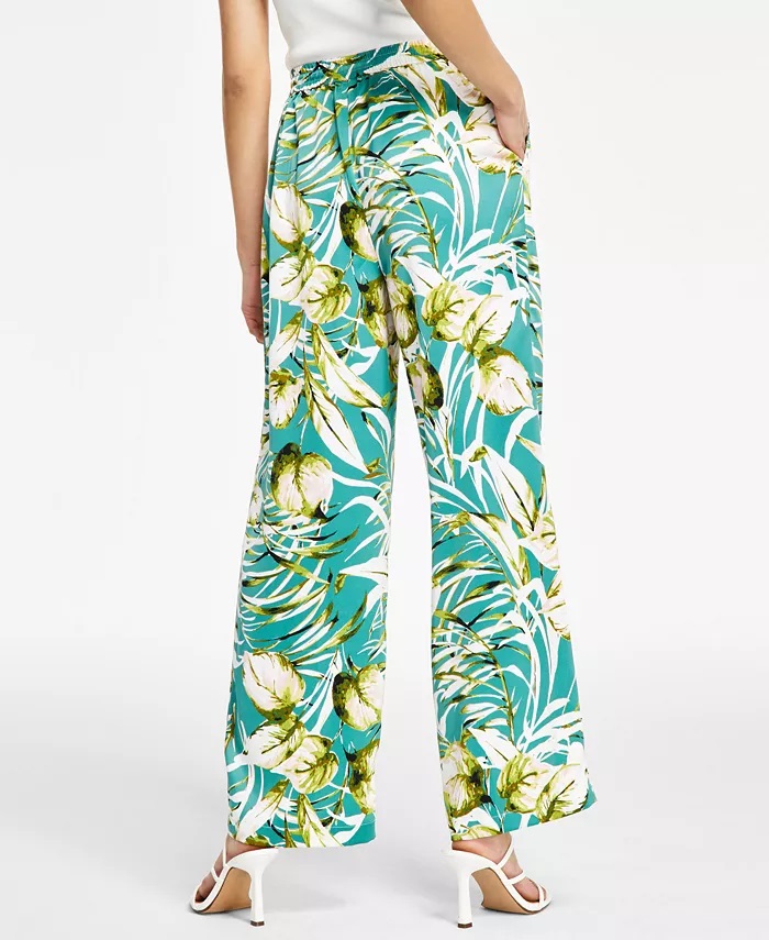 Pantalones de satén con estampado