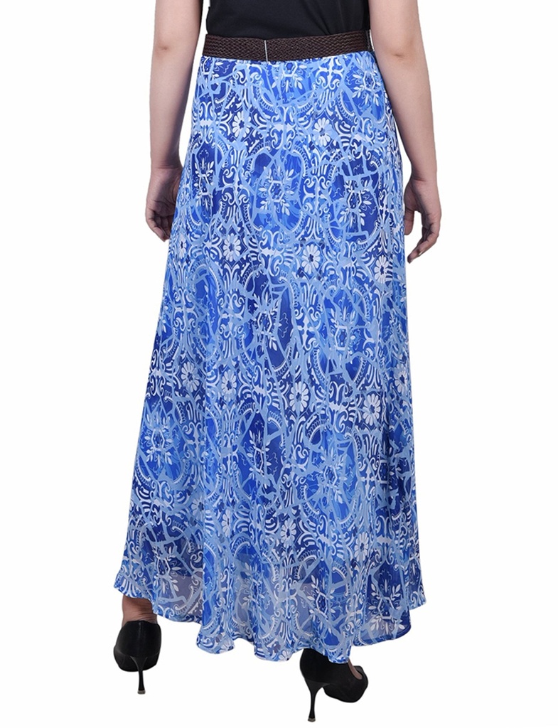 Falda de gasa con estampado