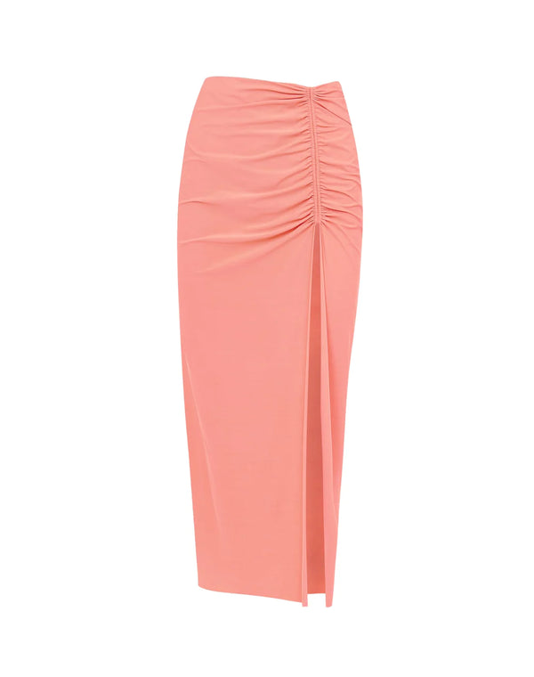 Falda midi con abertura frontal