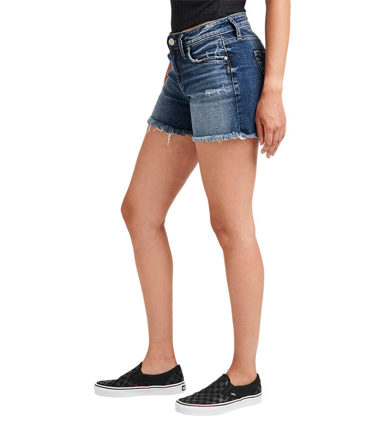 Shorts curvy de tiro medio