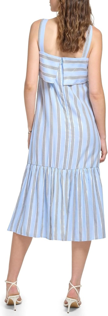 Vestido de rayas metalizadas
