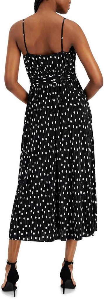 Vestido plisado de tirantes