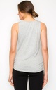 Blusa top sin mangas fruncida lateral