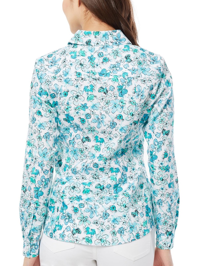Blusa manga larga con estampado floral
