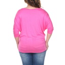 Blusa tipo tùnica cuello de barco