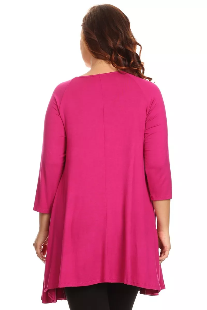 Blusa tipo tùnica con escote redondo