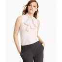 Blusa sin mangas de lazo en el cuello
