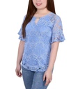 Blusa con estampado de encaje