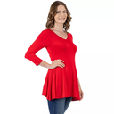 Blusa fluida de manga 3/4
