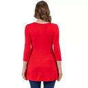 Blusa fluida de manga 3/4