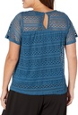 Blusa de encaje transparente