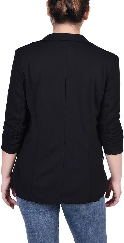 Blazer de un solo botón fruncido