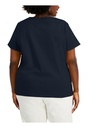 Blusa festoneada de manga corta
