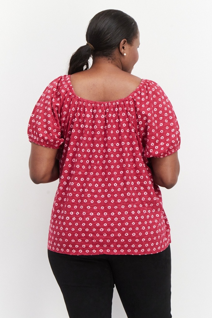 Blusa integral de escote cuadrado
