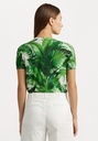 Blusa con estampado de hojas de palmera
