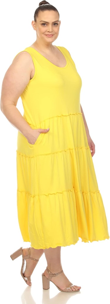 Vestido escalonado sin mangas