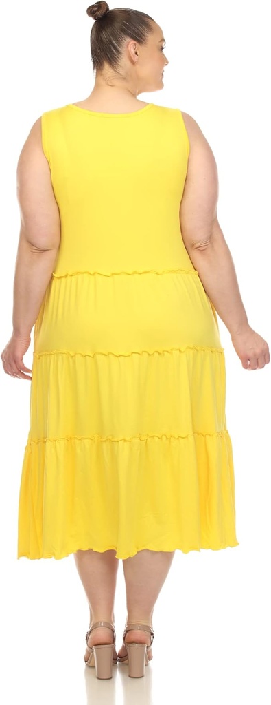 Vestido escalonado sin mangas