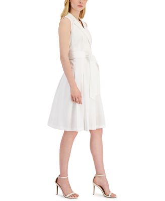 Vestido traslapado con lazo