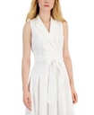 Vestido traslapado con lazo