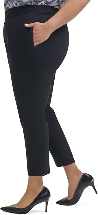 Pantalón recto cintura elastica