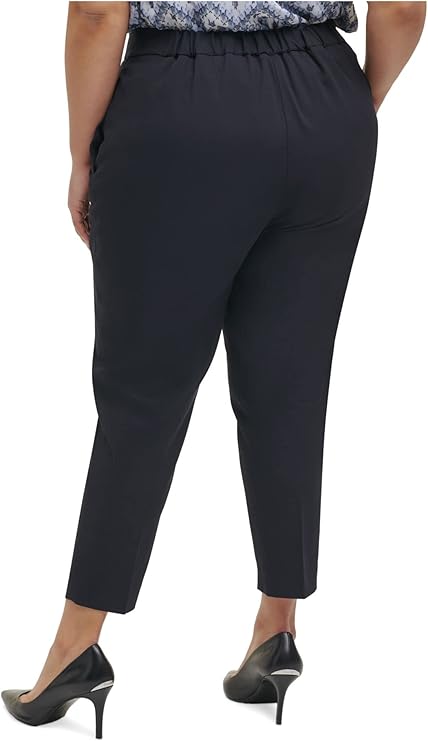 Pantalón recto cintura elastica