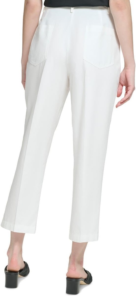 Pantalón plisado de pierna recta