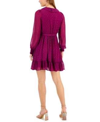 Vestido de gasa con lunares metalizados