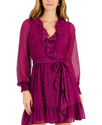 Vestido de gasa con lunares metalizados