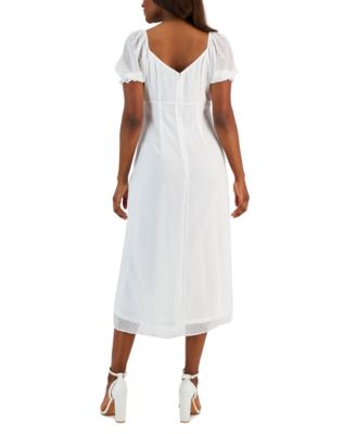 Vestido con mangas abullonadas