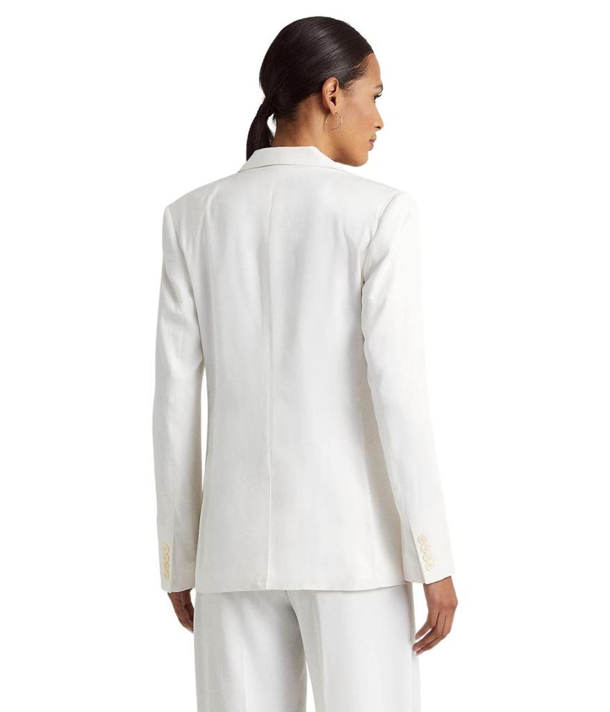 Blazer de sarga de mezcla de lino