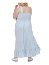 Vestido fruncido de rayas